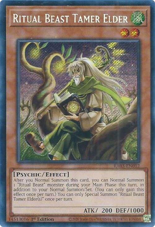 Ritual Beast Tamer Elder (Secret Rare) [RA03-EN012] Secret Rare | Card Merchant Takapuna