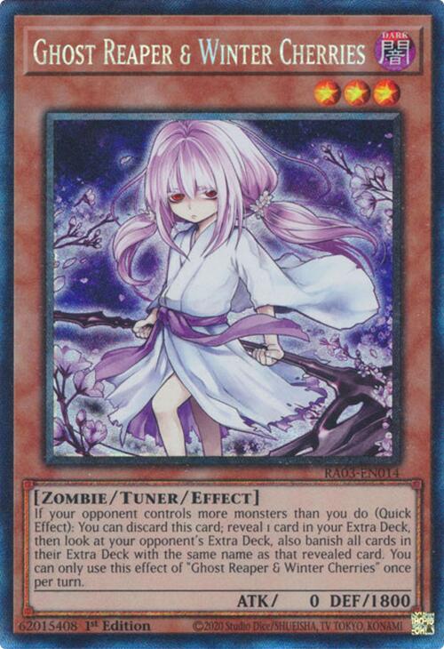 Ghost Reaper & Winter Cherries (Alternate Art) (PCR) [RA03-EN014] Prismatic Collector's Rare | Card Merchant Takapuna