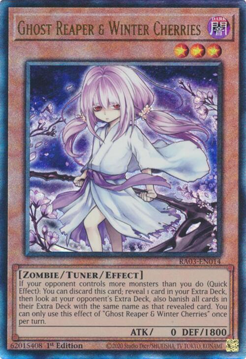 Ghost Reaper & Winter Cherries (Alternate Art) (PUR) [RA03-EN014] Prismatic Ultimate Rare | Card Merchant Takapuna