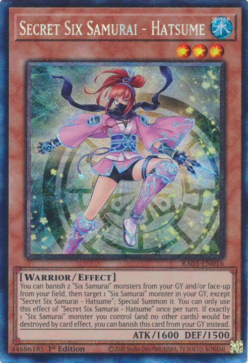 Secret Six Samurai - Hatsume (CR) [RA03-EN016] Prismatic Collector's Rare | Card Merchant Takapuna