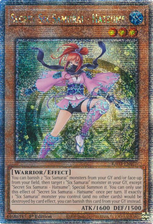 Secret Six Samurai - Hatsume (Quarter Century Secret Rare) [RA03-EN016] Quarter Century Secret Rare | Card Merchant Takapuna