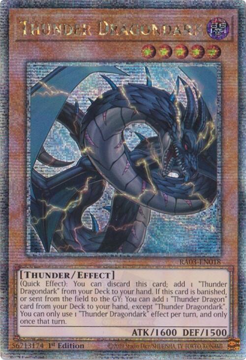 Thunder Dragondark (Quarter Century Secret Rare) [RA03-EN018] Quarter Century Secret Rare | Card Merchant Takapuna