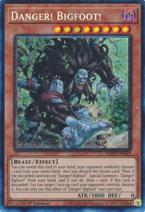 Danger! Bigfoot! (CR) [RA03-EN019] Prismatic Collector's Rare | Card Merchant Takapuna