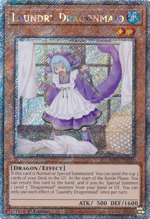 Laundry Dragonmaid (Platinum Secret Rare) [RA03-EN021] Platinum Secret Rare | Card Merchant Takapuna