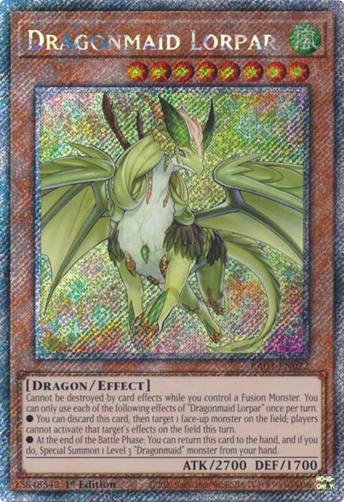 Dragonmaid Lorpar (Platinum Secret Rare) [RA03-EN022] Platinum Secret Rare | Card Merchant Takapuna