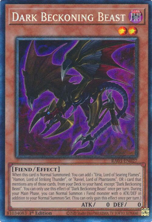 Dark Beckoning Beast (CR) [RA03-EN027] Prismatic Collector's Rare | Card Merchant Takapuna