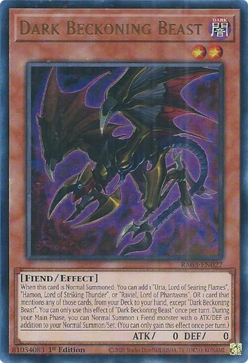 Dark Beckoning Beast (UR) [RA03-EN027] Ultra Rare | Card Merchant Takapuna