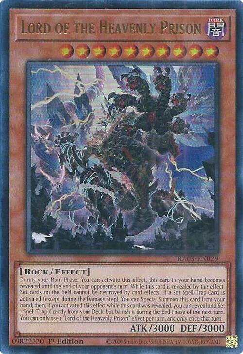 Lord of the Heavenly Prison (UR) [RA03-EN029] Ultra Rare | Card Merchant Takapuna