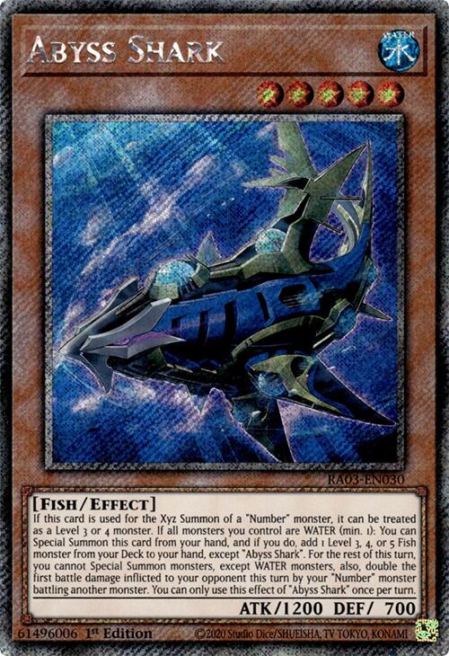 Abyss Shark (Platinum Secret Rare) [RA03-EN030] Platinum Secret Rare | Card Merchant Takapuna