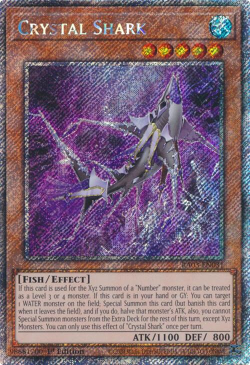 Crystal Shark (Platinum Secret Rare) [RA03-EN031] Platinum Secret Rare | Card Merchant Takapuna