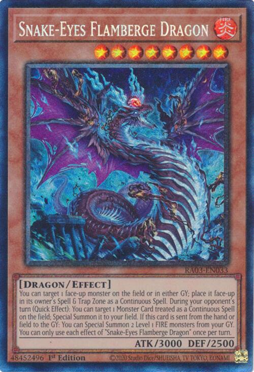 Snake-Eyes Flamberge Dragon (CR) [RA03-EN033] Prismatic Collector's Rare | Card Merchant Takapuna