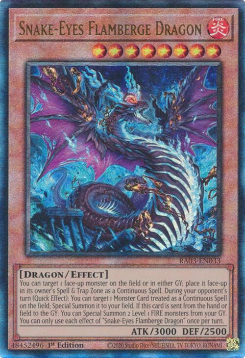 Snake-Eyes Flamberge Dragon (UTR) [RA03-EN033] Prismatic Ultimate Rare | Card Merchant Takapuna