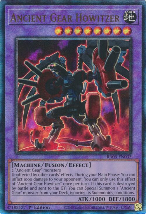 Ancient Gear Howitzer (UTR) [RA03-EN035] Prismatic Ultimate Rare | Card Merchant Takapuna