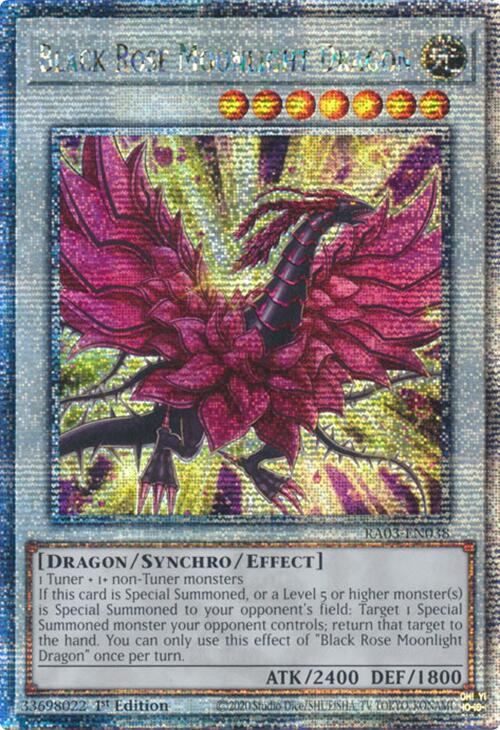 Black Rose Moonlight Dragon (Quarter Century Secret Rare) [RA03-EN038] Quarter Century Secret Rare | Card Merchant Takapuna