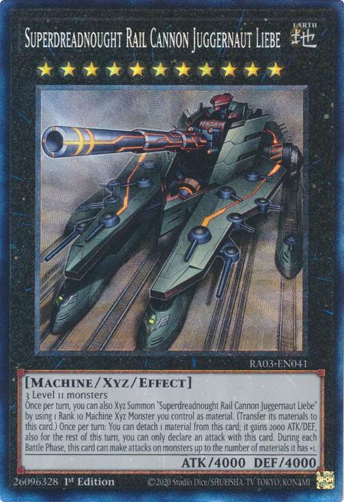 Superdreadnought Rail Cannon Juggernaut Liebe (CR) [RA03-EN041] Prismatic Collector's Rare | Card Merchant Takapuna