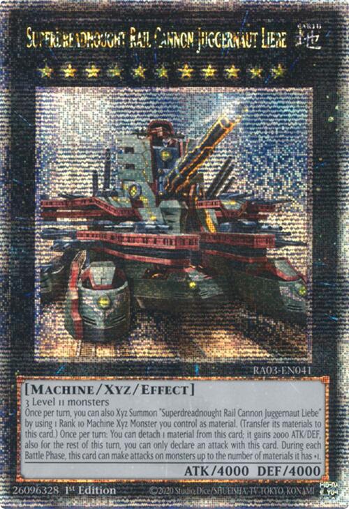 Superdreadnought Rail Cannon Juggernaut Liebe (Alternate Art) (Quarter Century Secret Rare) [RA03-EN041] Quarter Century Secret Rare | Card Merchant Takapuna