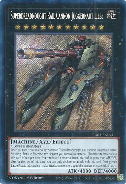 Superdreadnought Rail Cannon Juggernaut Liebe (Secret Rare) [RA03-EN041] Secret Rare | Card Merchant Takapuna