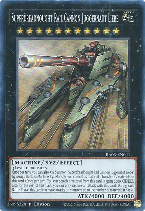 Superdreadnought Rail Cannon Juggernaut Liebe [RA03-EN041] Super Rare | Card Merchant Takapuna