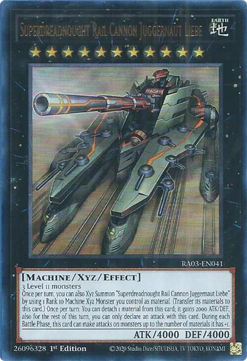 Superdreadnought Rail Cannon Juggernaut Liebe (UR) [RA03-EN041] Ultra Rare | Card Merchant Takapuna