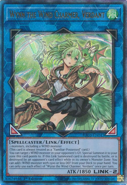 Wynn the Wind Charmer, Verdant (UTR) [RA03-EN045] Prismatic Ultimate Rare | Card Merchant Takapuna