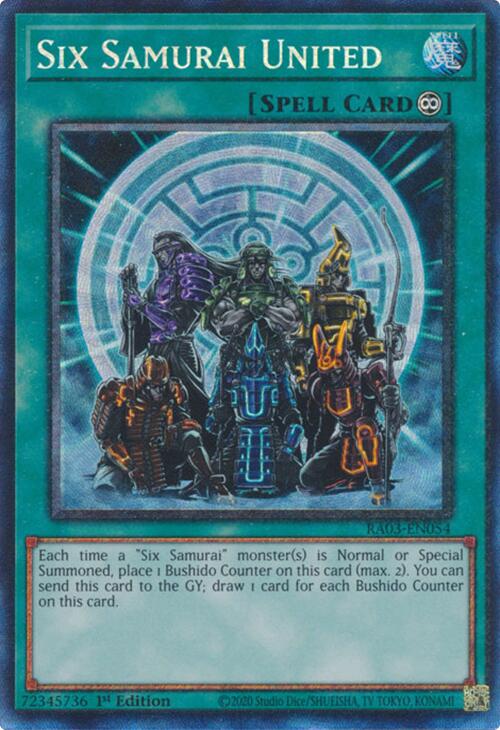 Six Samurai United (CR) [RA03-EN054] Prismatic Collector's Rare | Card Merchant Takapuna