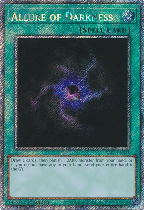 Allure of Darkness (Platinum Secret Rare) [RA03-EN055] Platinum Secret Rare | Card Merchant Takapuna