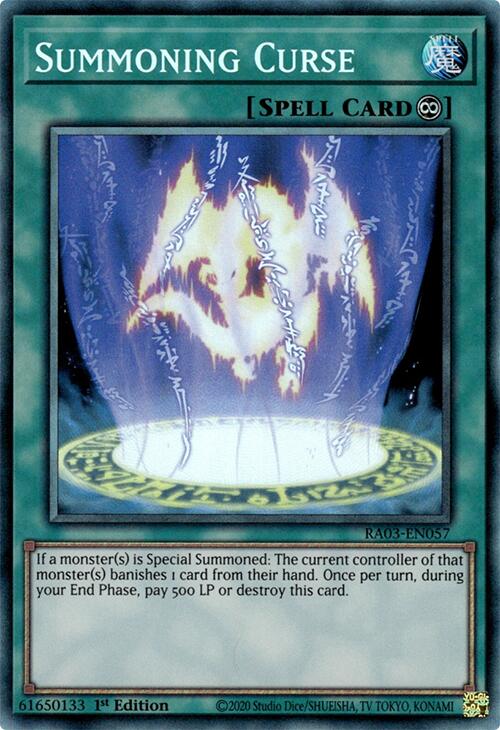 Summoning Curse (CR) [RA03-EN057] Prismatic Collector's Rare | Card Merchant Takapuna