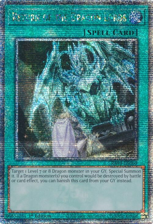 Return of the Dragon Lords (Quarter Century Secret Rare) [RA03-EN060] Quarter Century Secret Rare | Card Merchant Takapuna