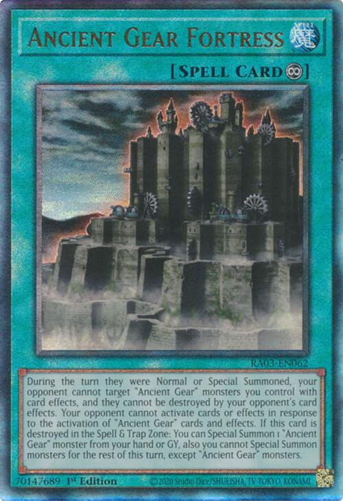 Ancient Gear Fortress (UTR) [RA03-EN062] Prismatic Ultimate Rare | Card Merchant Takapuna