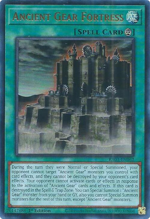 Ancient Gear Fortress (UR) [RA03-EN062] Ultra Rare | Card Merchant Takapuna