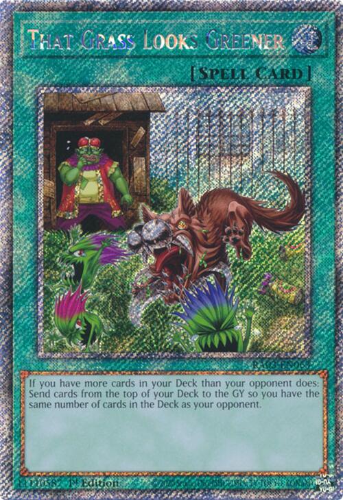 That Grass Looks Greener (Platinum Secret Rare) [RA03-EN063] Platinum Secret Rare | Card Merchant Takapuna