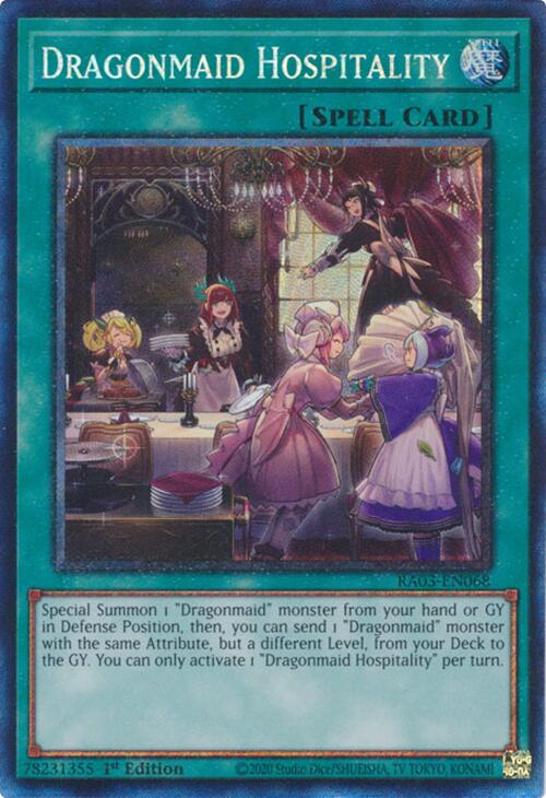 Dragonmaid Hospitality (CR) [RA03-EN068] Prismatic Collector's Rare | Card Merchant Takapuna