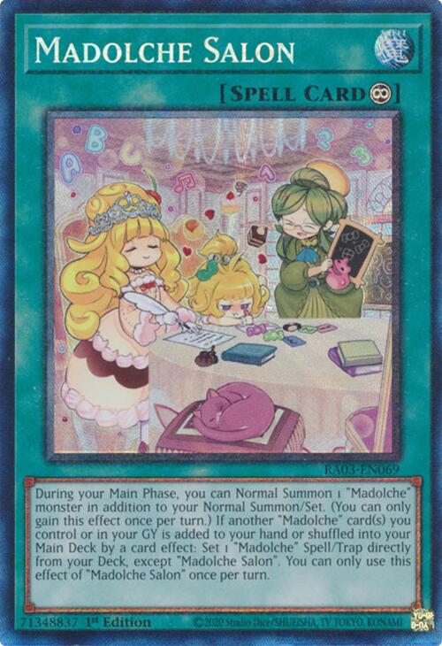 Madolche Salon (CR) [RA03-EN069] Prismatic Collector's Rare | Card Merchant Takapuna