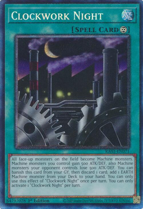 Clockwork Night (CR) [RA03-EN071] Prismatic Collector's Rare | Card Merchant Takapuna