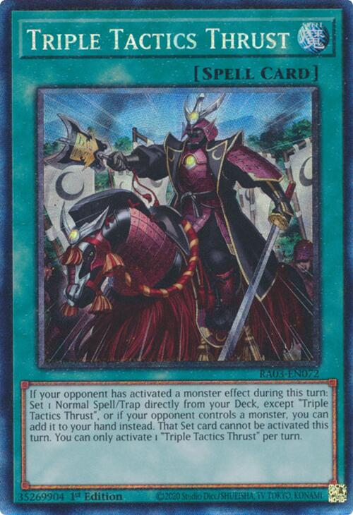 Triple Tactics Thrust (CR) [RA03-EN072] Prismatic Collector's Rare | Card Merchant Takapuna