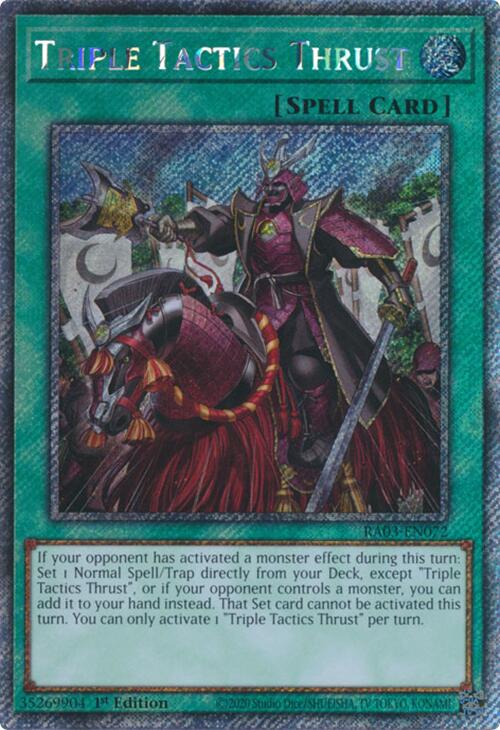 Triple Tactics Thrust (Platinum Secret Rare) [RA03-EN072] Platinum Secret Rare | Card Merchant Takapuna