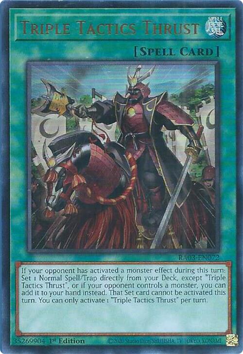 Triple Tactics Thrust (UR) [RA03-EN072] Ultra Rare | Card Merchant Takapuna