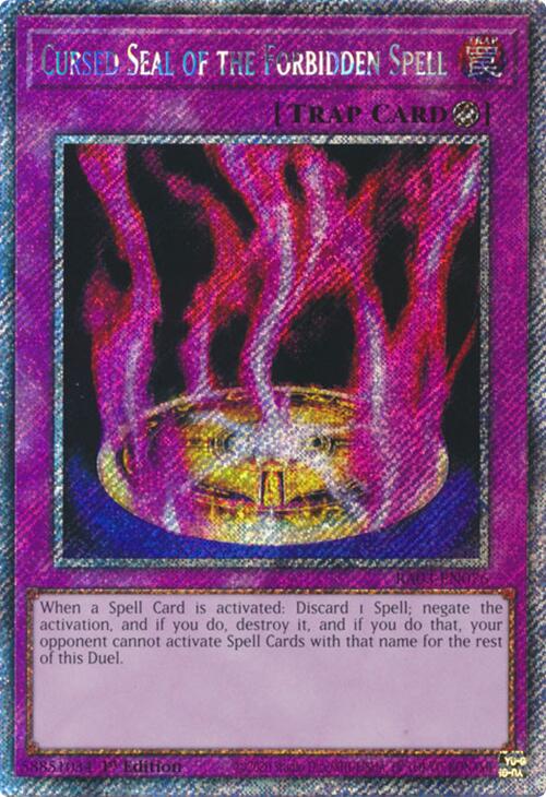 Cursed Seal of the Forbidden Spell (Platinum Secret Rare) [RA03-EN076] Platinum Secret Rare | Card Merchant Takapuna