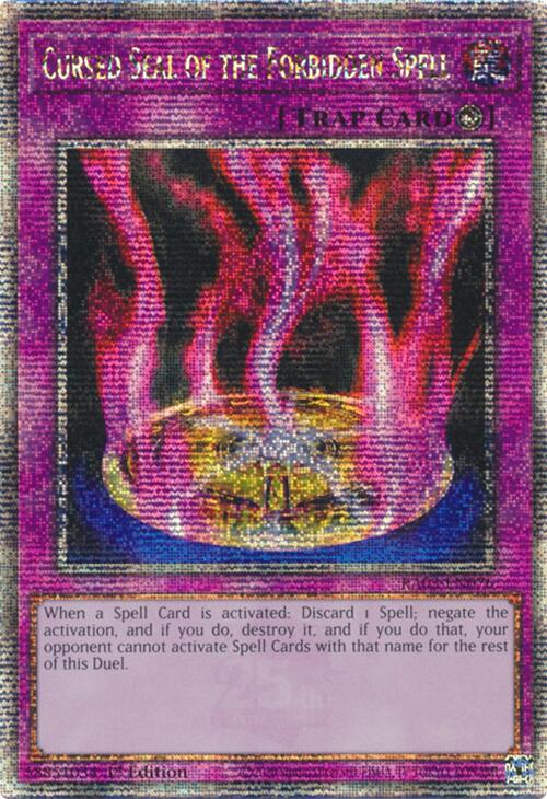 Cursed Seal of the Forbidden Spell (Quarter Century Secret Rare) [RA03-EN076] Quarter Century Secret Rare | Card Merchant Takapuna