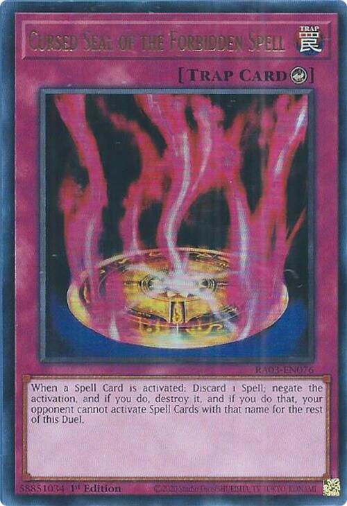 Cursed Seal of the Forbidden Spell (UR) [RA03-EN076] Ultra Rare | Card Merchant Takapuna