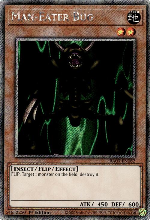 Man-Eater Bug (Platinum Secret Rare) [RA03-EN082] Platinum Secret Rare | Card Merchant Takapuna