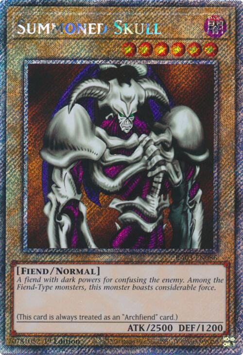 Summoned Skull (Platinum Secret Rare) [RA03-EN086] Platinum Secret Rare | Card Merchant Takapuna