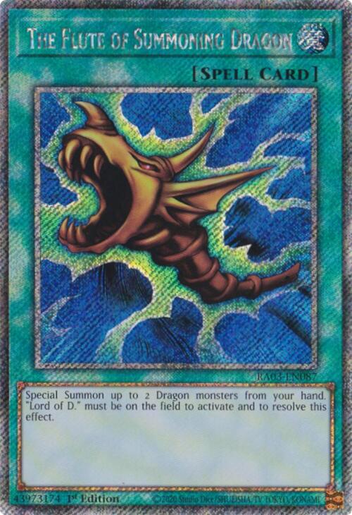 The Flute of Summoning Dragon (Platinum Secret Rare) [RA03-EN087] Platinum Secret Rare | Card Merchant Takapuna