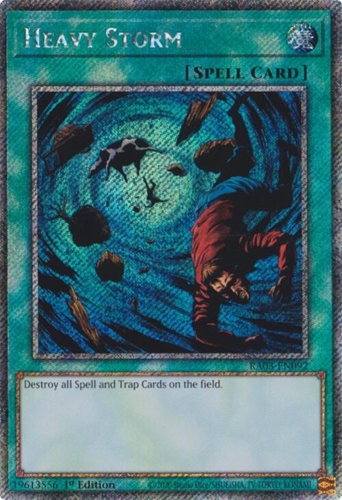 Heavy Storm (Platinum Secret Rare) [RA03-EN092] Platinum Secret Rare | Card Merchant Takapuna