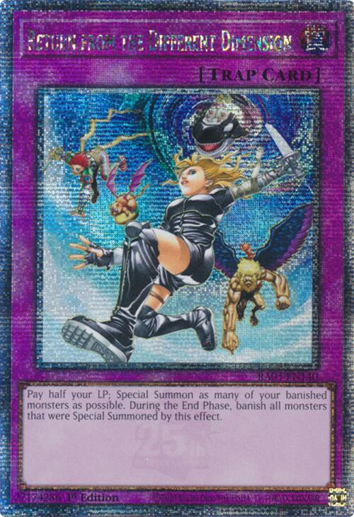 Return from the Different Dimension (Quarter Century Secret Rare) [RA03-EN140] Quarter Century Secret Rare | Card Merchant Takapuna