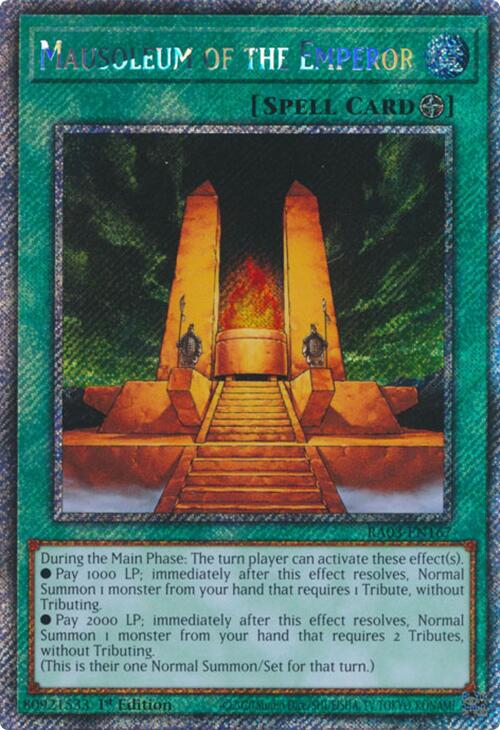 Mausoleum of the Emperor (Platinum Secret Rare) [RA03-EN167] Platinum Secret Rare | Card Merchant Takapuna