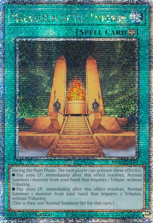 Mausoleum of the Emperor (Quarter Century Secret Rare) [RA03-EN167] Quarter Century Secret Rare | Card Merchant Takapuna