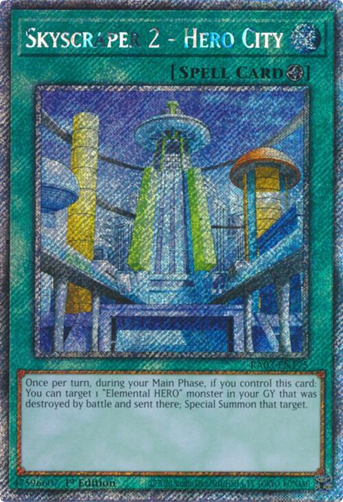 Skyscraper 2 - Hero City (Platinum Secret Rare) [RA03-EN175] Platinum Secret Rare | Card Merchant Takapuna