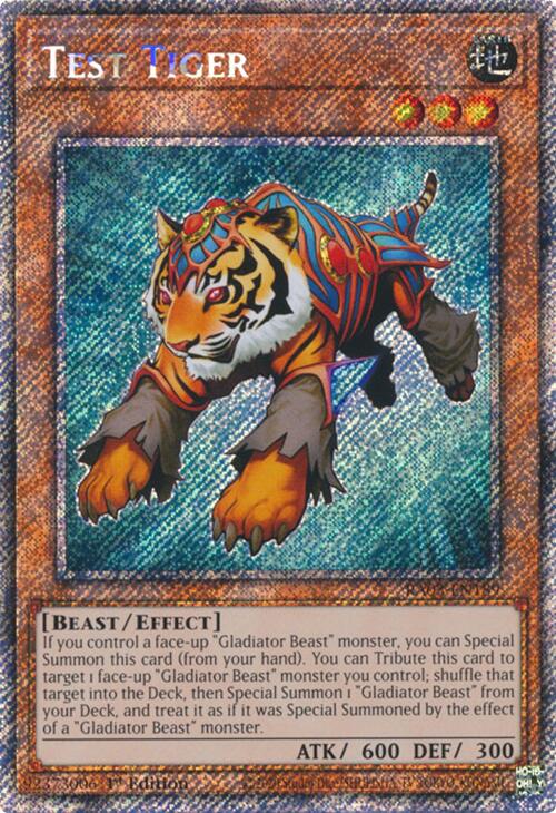 Test Tiger (Platinum Secret Rare) [RA03-EN189] Platinum Secret Rare | Card Merchant Takapuna