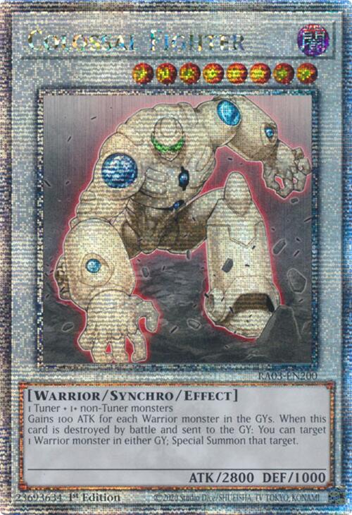 Colossal Fighter (Quarter Century Secret Rare) [RA03-EN200] Quarter Century Secret Rare | Card Merchant Takapuna